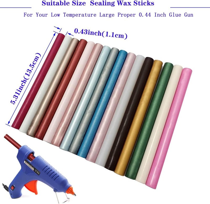 ANBOSE Wax Seal Sticks, 16 Pieces Glue Gun Sealing Wax Sticks for Wax Seal Stamp, Brown Wax Seal Stick for 0.44 Inch Glue Gun, for Wedding Invitations, Cards, Envelopes - Image 4